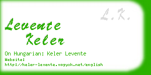 levente keler business card